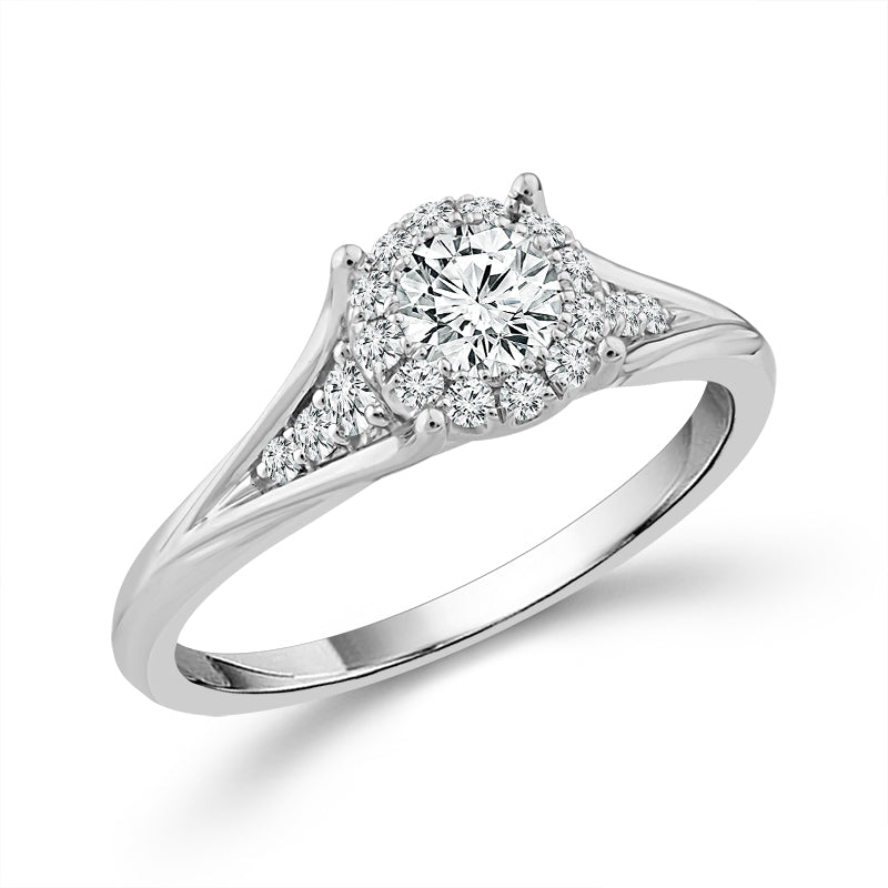 Diamond Bridal Set 0.75 ct tw 14k White Gold