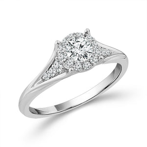 Diamond Bridal Set 0.75 ct tw 14k White Gold