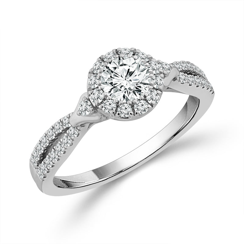 Diamond Bridal Set 1 ct tw 14k White Gold