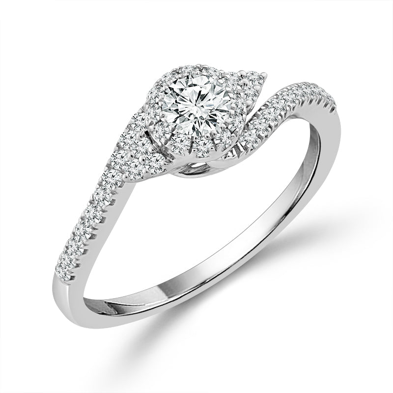 Diamond Bridal Set 0.63 ct tw 14k White Gold