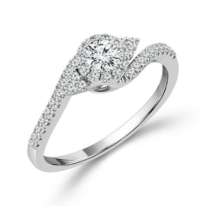 Diamond Bridal Set 0.63 ct tw 14k White Gold