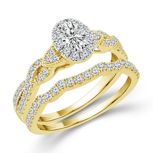 Diamond Bridal Set 1 ct tw 14k White Gold