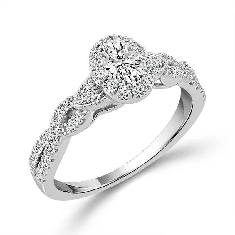 Diamond Bridal Set 1 ct tw 14k White Gold