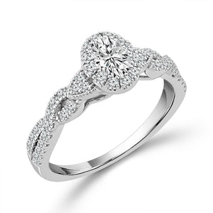 Diamond Bridal Set 1 ct tw 14k White Gold
