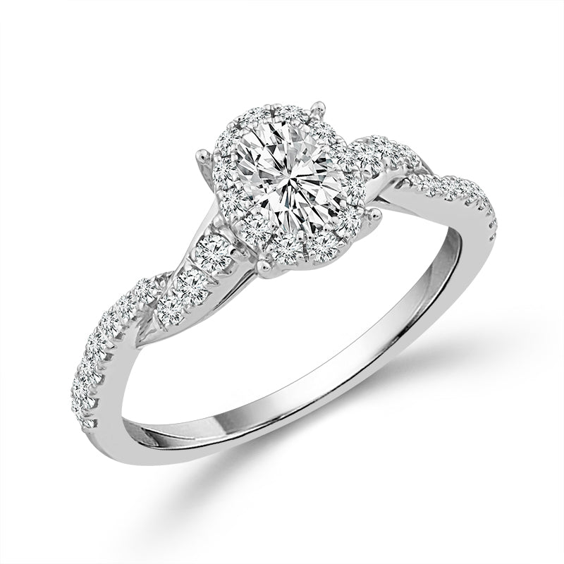 Diamond Bridal Set 1 ct tw 14k White Gold