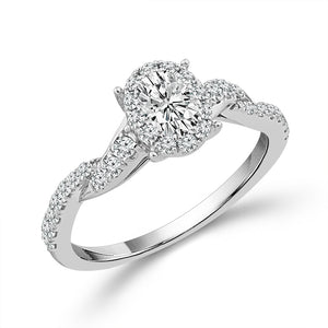 Diamond Bridal Set 1 ct tw 14k White Gold