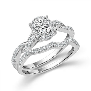 Diamond Bridal Set 1 ct tw 14k White Gold