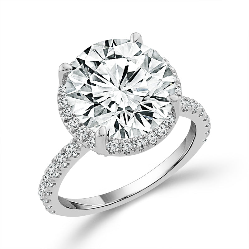 Diamond Bridal Set 1 ct tw Center Round 14k White Gold