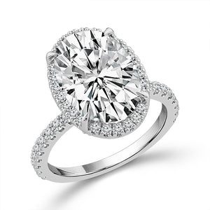 Diamond Bridal Set 1 ct tw Center Oval 14k White Gold