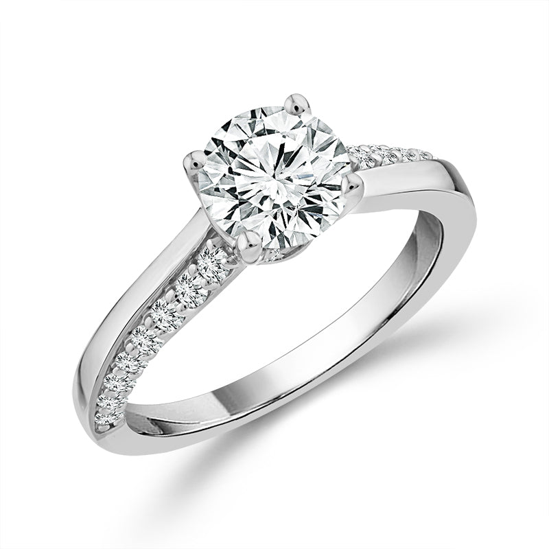 Diamond Engagement Ring 0.40 ct tw Center Round 14k Yellow Gold