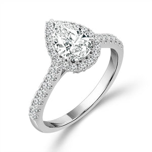 Diamond Bridal Set 1 ct tw Center PE 14k White Gold