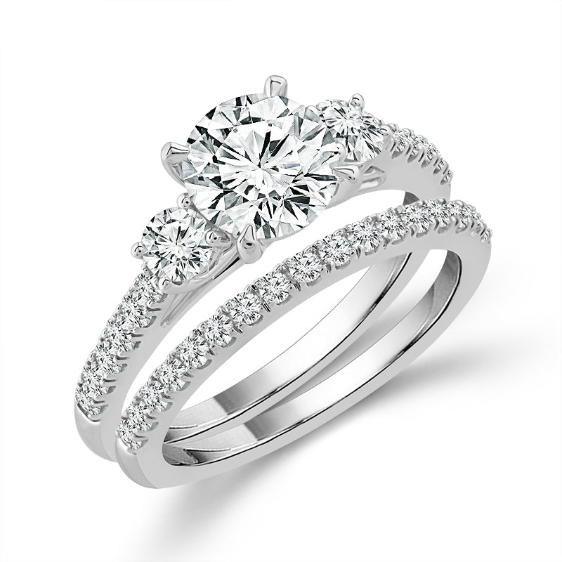 Diamond Bridal Set 2.25 ct tw 14k White Gold