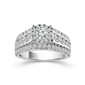Diamond Engagement Ring 2 ct tw 14k White Gold