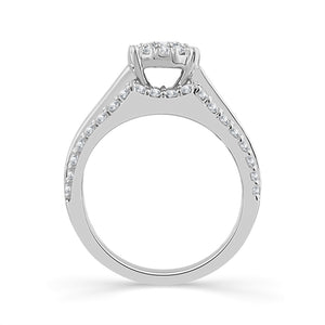 Diamond Engagement Ring 2 ct tw 14k White Gold