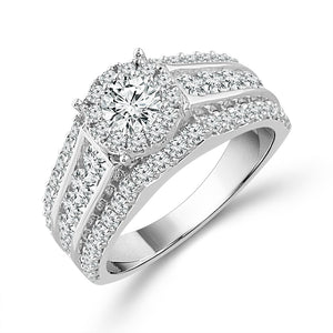 Diamond Engagement Ring 2 ct tw 14k White Gold