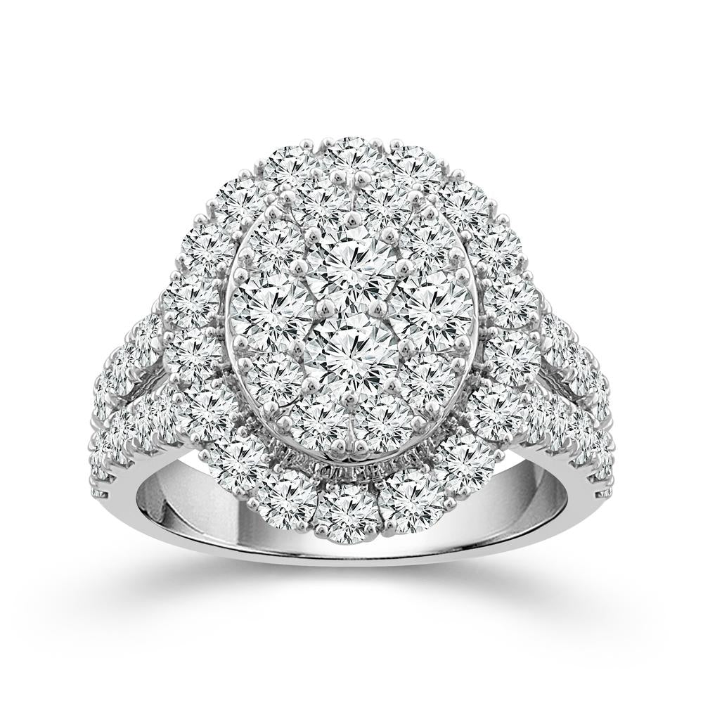 Diamond Engagement Ring 3 ct tw 14k White Gold