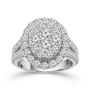 Diamond Engagement Ring 3 ct tw 14k White Gold
