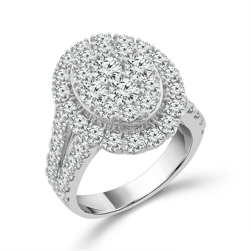 Diamond Engagement Ring 3 ct tw 14k White Gold