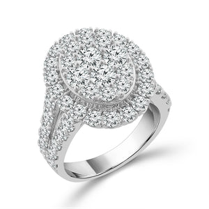 Diamond Engagement Ring 3 ct tw 14k White Gold