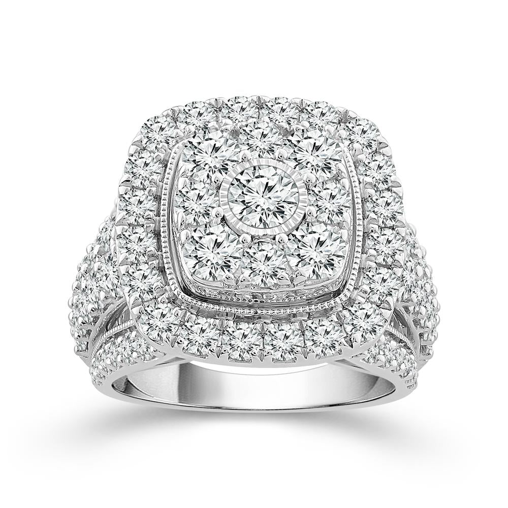 Diamond Engagement Ring 4 ct tw 14k White Gold