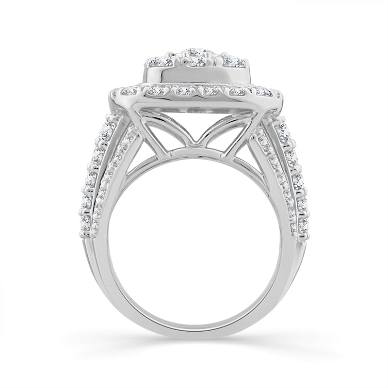 Diamond Engagement Ring 4 ct tw 14k White Gold