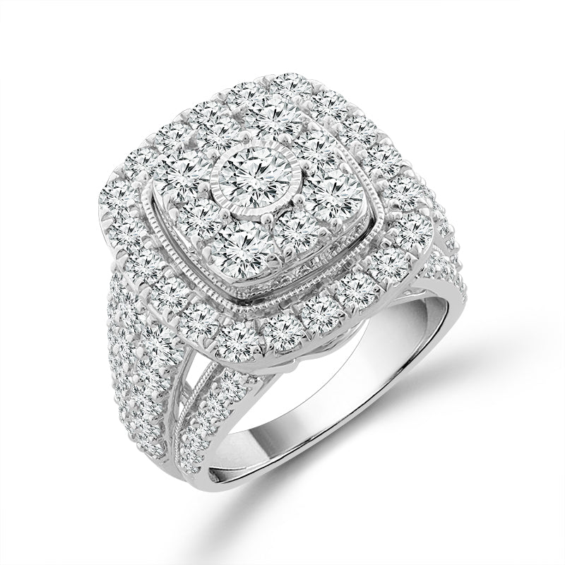 Diamond Engagement Ring 4 ct tw 14k White Gold