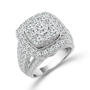 Diamond Engagement Ring 4 ct tw 14k White Gold