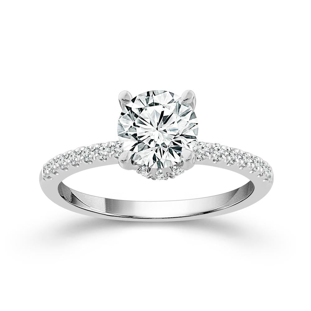 Diamond Bridal Ring 1 ct tw Center RD 14k White Gold