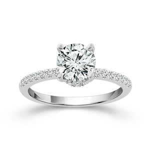 Diamond Bridal Ring 1 ct tw Center RD 14k White Gold