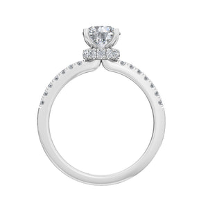 Diamond Bridal Ring 1 ct tw Center RD 14k White Gold
