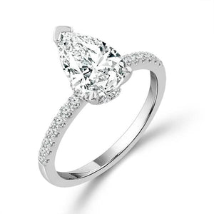 Diamond Bridal Ring 1 ct tw Center PE 14k White Gold