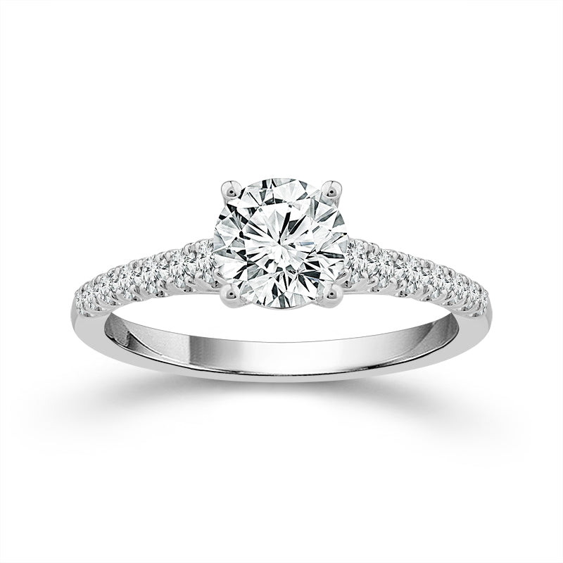 Diamond Bridal Ring 1 ct tw Center RD 14k White Gold