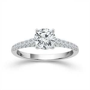 Diamond Bridal Ring 1 ct tw Center RD 14k White Gold