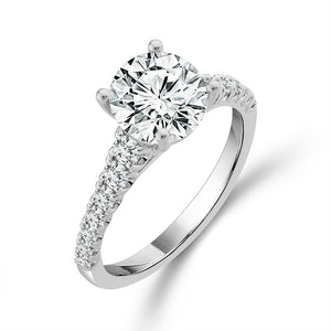 Diamond Bridal Ring 1 ct tw Center RD 14k White Gold