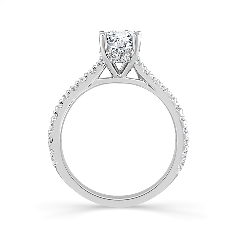 Diamond Bridal Ring 1 1/2 ct tw Center RD 14k White Gold