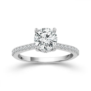 Diamond Bridal Ring 1 ct tw Center RD 14k White Gold