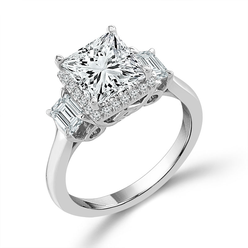 Diamond Bridal Ring 2 ct tw Center PC 14k White Gold