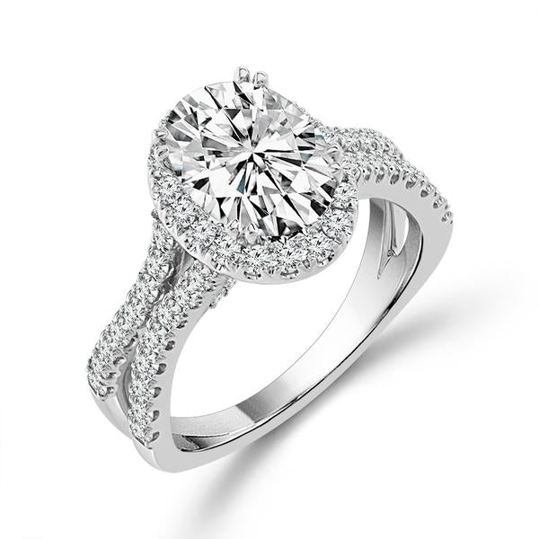 Diamond Engagement Ring 2.75 ct tw 14k White Gold