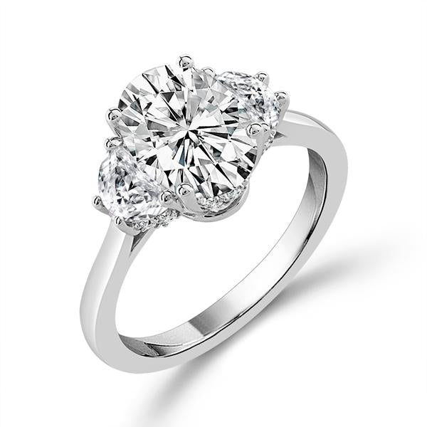 Diamond Engagement Ring 2.88 ct tw 14k White Gold