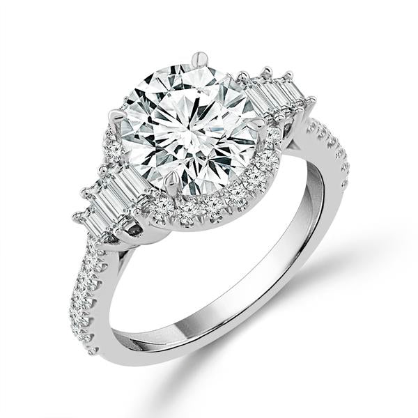 Diamond Engagement Ring 2.75 ct tw 14k White Gold