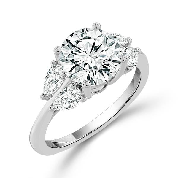 Diamond Engagement Ring 2.75 ct tw 14k White Gold