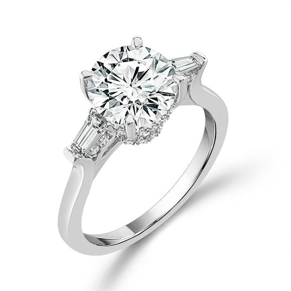 Diamond Engagement Ring 2.5 ct tw 14k White Gold