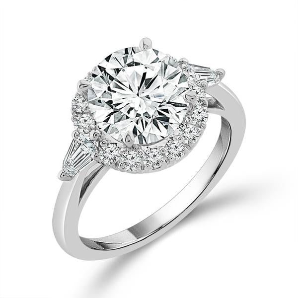 Diamond Engagement Ring 3.25 ct tw 14k White Gold