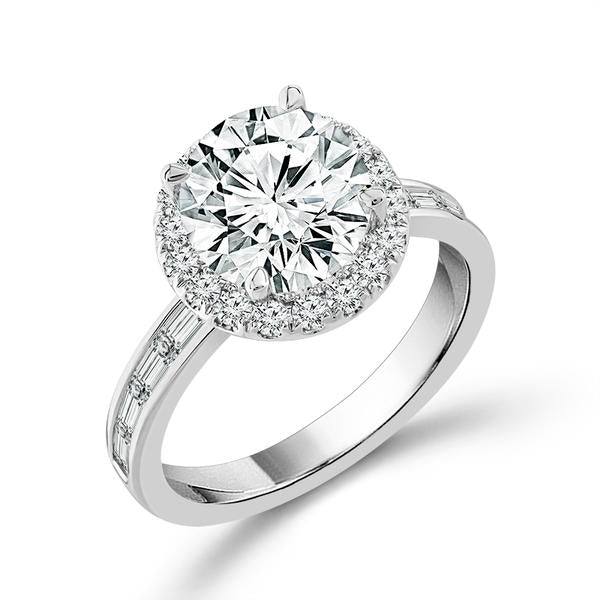 Diamond Engagement Ring 2.75 ct tw 14k White Gold