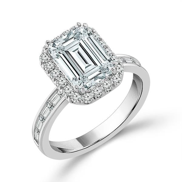 Diamond Engagement Ring 3.25 ct tw 14k White Gold