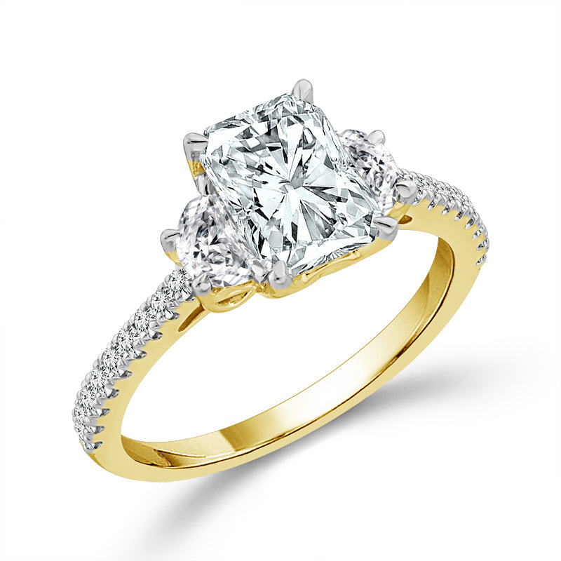 Diamond 3-Stone Ring 2.13 ct tw 14k White Gold