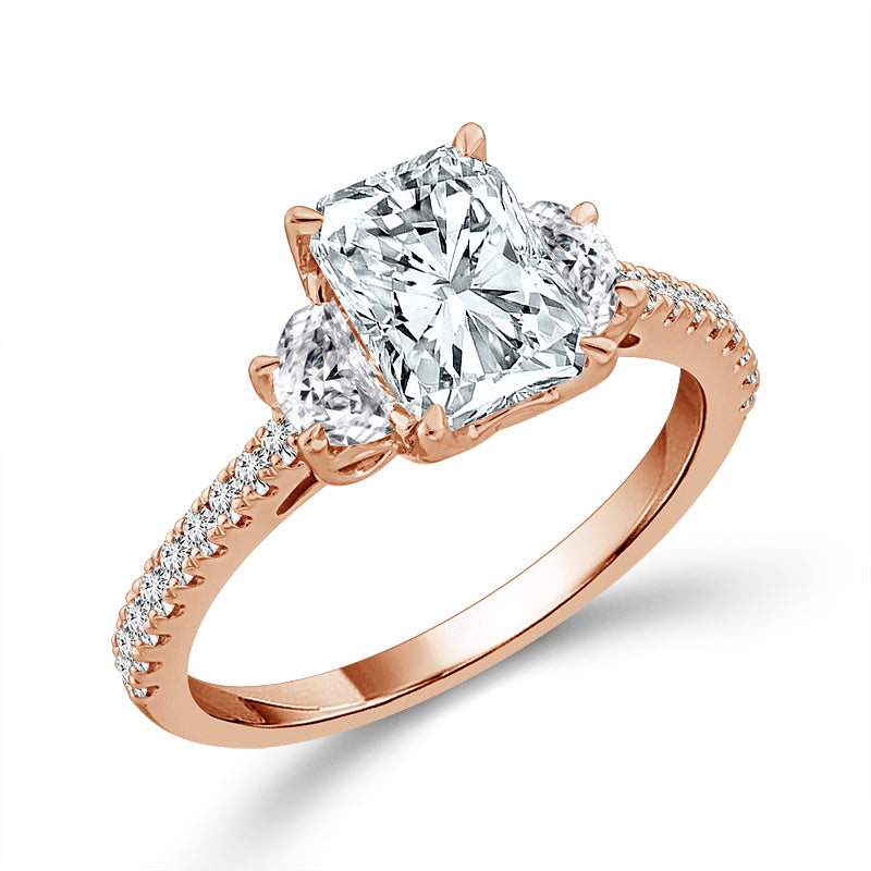 Diamond 3-Stone Ring 2.13 ct tw 14k White Gold