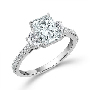 Diamond 3-Stone Ring 2.13 ct tw 14k White Gold