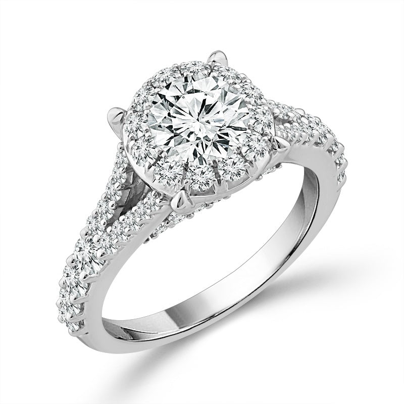 Diamond Engagement Ring 2 ct tw 14k White Gold