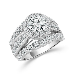 Diamond Engagement Ring 5 ct tw 14k White Gold